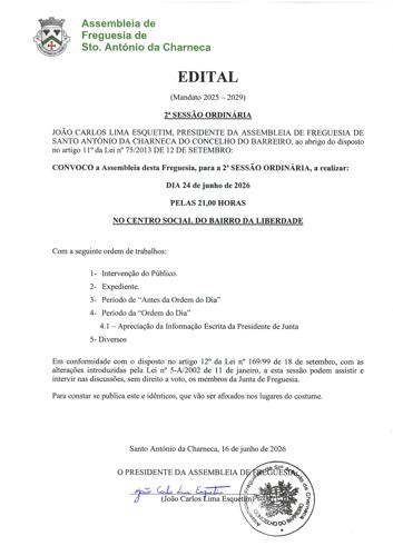 2ª Sessão Ordinária